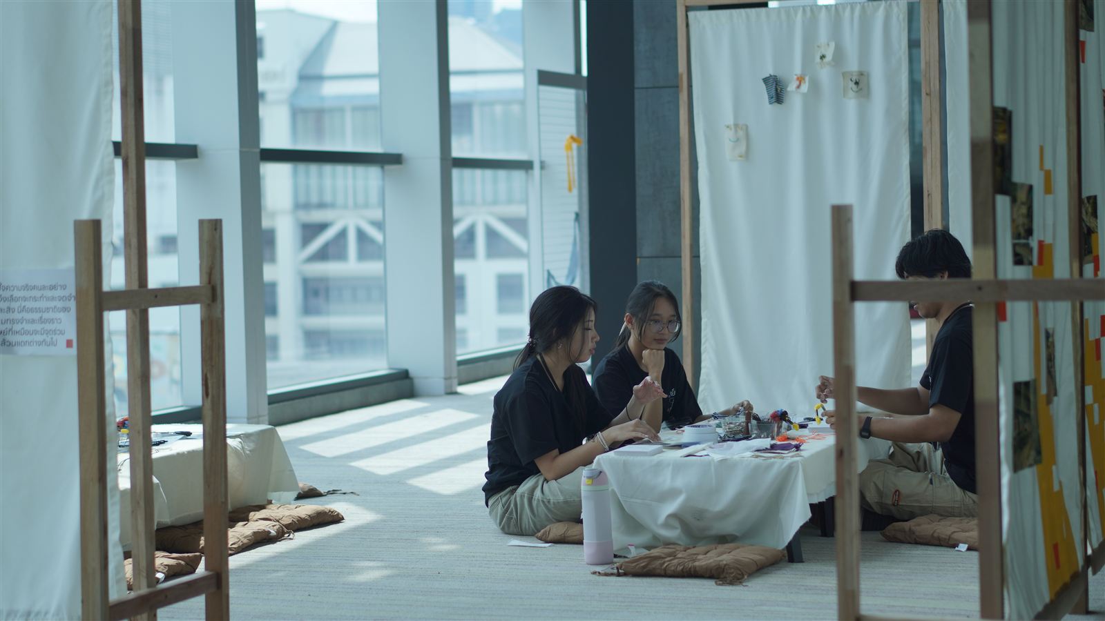 The Sewing Zone workshop where guests made their own crafts