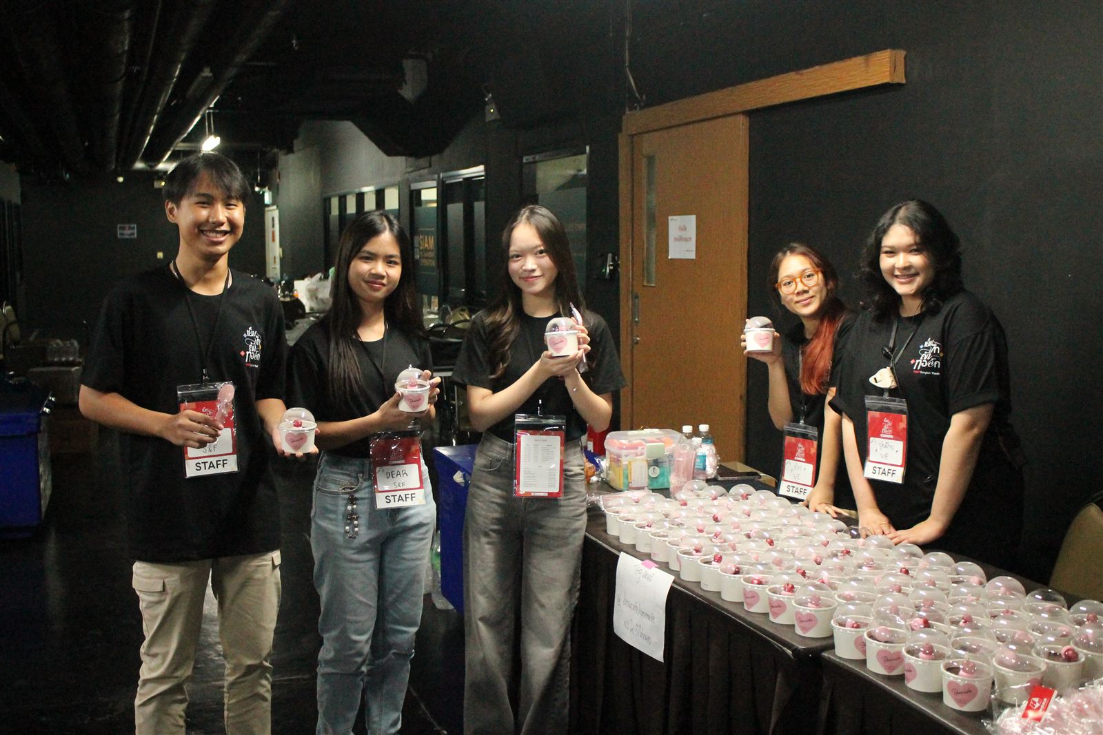 The Bowcake booth team posing for a photo
